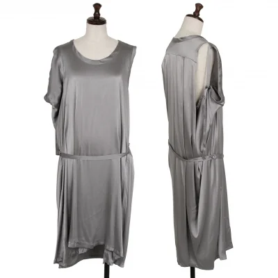ANN DEMEULEMEESTER Silk Asymmetry Design Dress