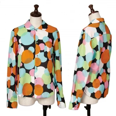 tricot COMME des GARCONS Multi Dot Print Round Collar Shirt