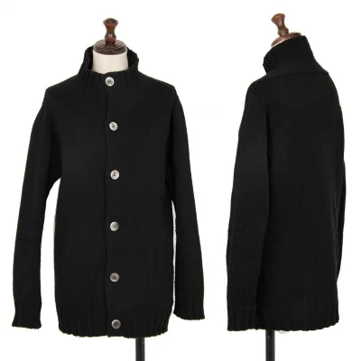 tricot COMME des GARCONS Wool Nylon High Neck Knit Cardigan