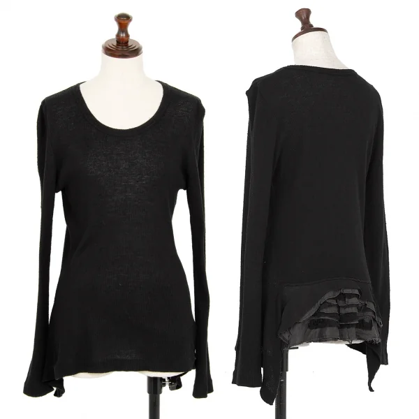 サカイsacai バック切替フレアシルエットサーマルニット 黒1 K-120108_001