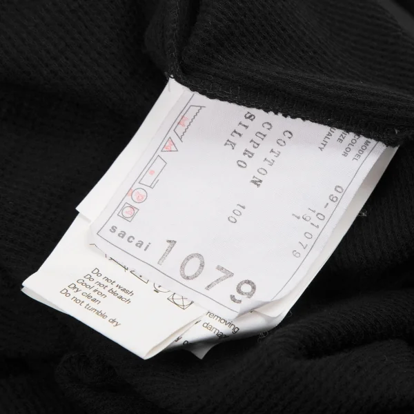 サカイsacai バック切替フレアシルエットサーマルニット 黒1 K-120108_013