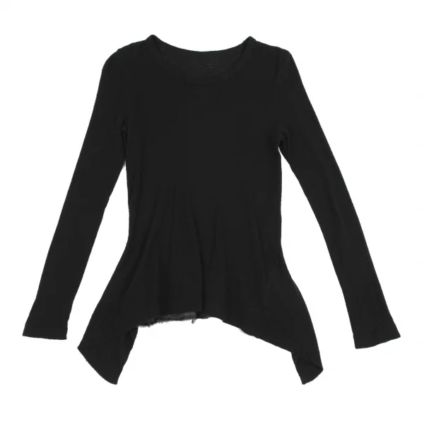 サカイsacai バック切替フレアシルエットサーマルニット 黒1 K-120108_002