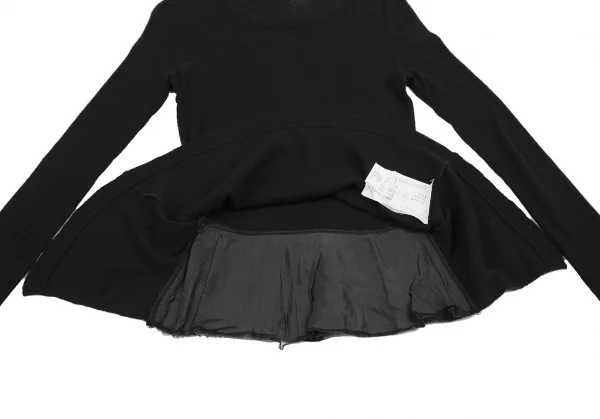 サカイsacai バック切替フレアシルエットサーマルニット 黒1 K-120108_007