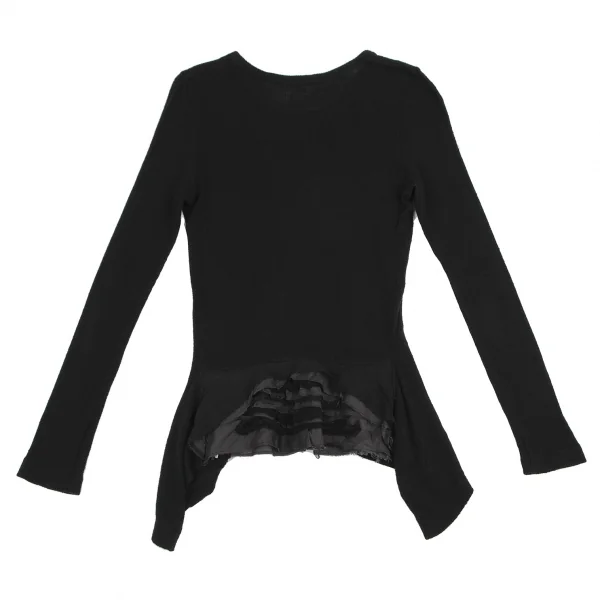 サカイsacai バック切替フレアシルエットサーマルニット 黒1 K-120108_008