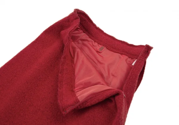 イッセイミヤケ ハートISSEY MIYAKE HaaT 圧縮ウールラップデザインスカート 赤2 K-120119_004