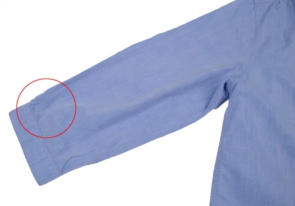 マーガレットハウエルMARGARET HOWELL コットンバンドカラーギャザーヨークシャツ 水色I K-120134_008