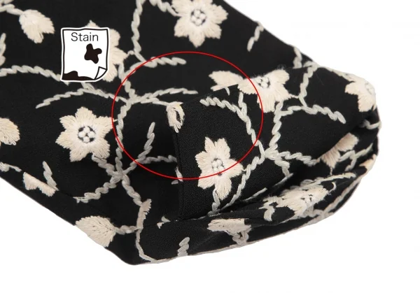 シビラSybilla ボタニカル刺繍7分袖ジャケット 黒ベージュL K-120216_014