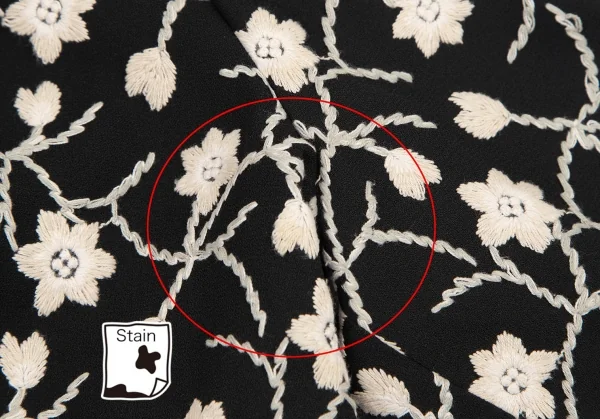 シビラSybilla ボタニカル刺繍7分袖ジャケット 黒ベージュL K-120216_004