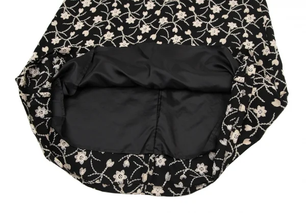 シビラSybilla ボタニカル刺繍セットアップスーツ 黒ベージュL K-120218_015