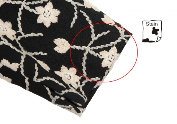 シビラSybilla ボタニカル刺繍セットアップスーツ 黒ベージュL K-120218_005