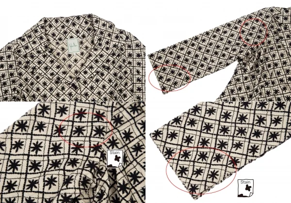 シビラSybilla フラワーチェック刺繍セットアップスーツ ベージュ黒M K-120224_004