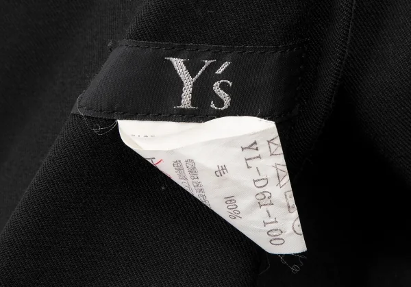 ワイズY's ウールギャバマオカラーノースリーブワンピース 黒M位 K-120232_013