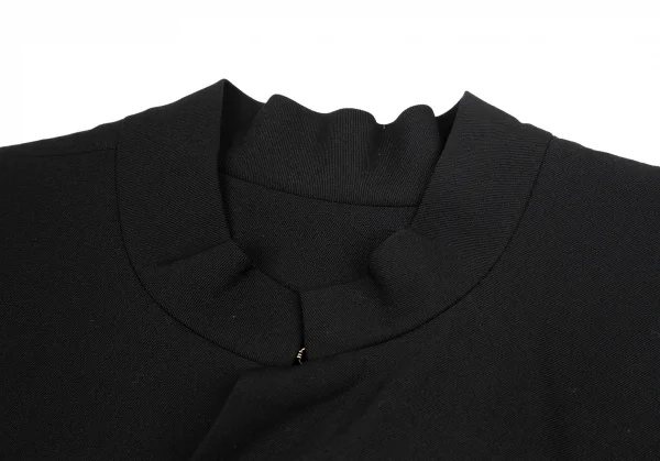 ワイズY's ウールギャバマオカラーノースリーブワンピース 黒M位 K-120232_004