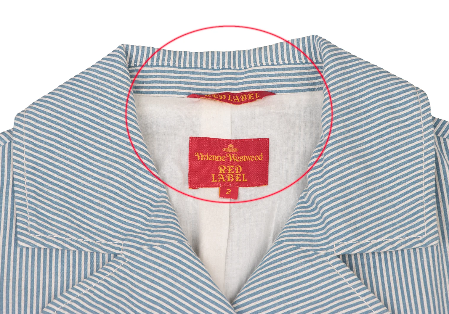 ☆Vivienne Westwood☆STRIPPED CASUAL ジャケット UNISEX Vivienne Westwood Red Label Logo Patch Stripe Jacket Blue 2