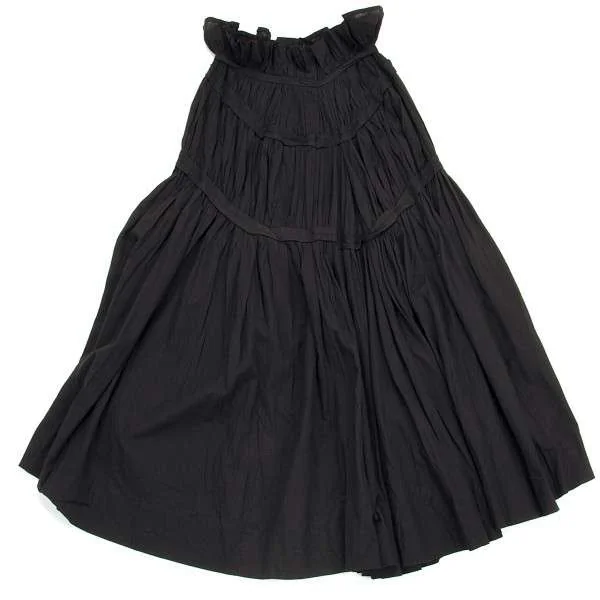 ヨウジヤマモトY's ギャザースカート ウエスト ゴム ヨウジヤマモト ファムYohji Yamamoto femme 綿テープたたき