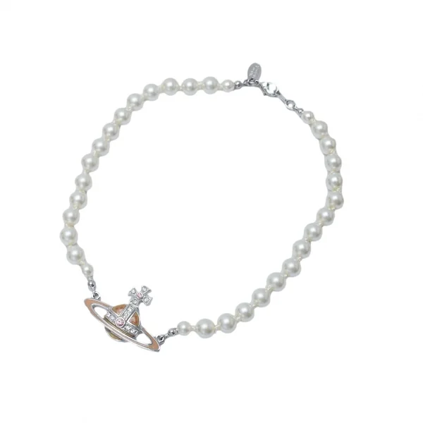 ヴィヴィアンウエストウッドVivienne Westwood バスレリーフパールチョーカーネックレス シルバー K-120391_002