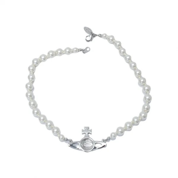 ヴィヴィアンウエストウッドVivienne Westwood バスレリーフパールチョーカーネックレス シルバー K-120391_006