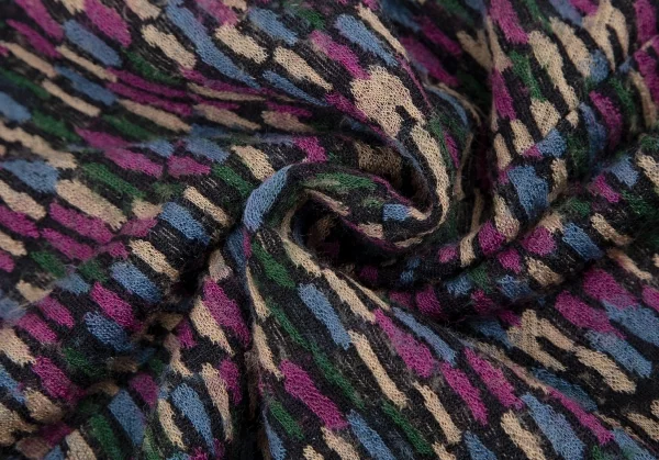 Sybilla Wool Colorful Woven Knit Dress K-120409_012