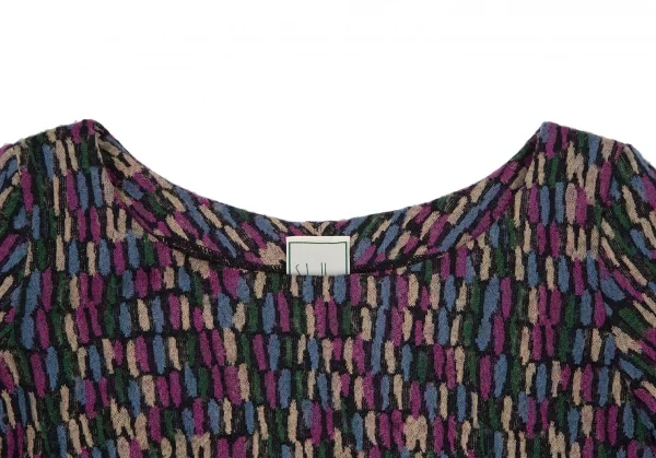 Sybilla Wool Colorful Woven Knit Dress K-120409_004