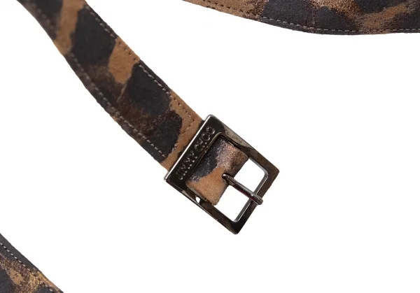 ジミーチュウJIMMY CHOO レオパードウェッジソールサンダル ブラウン黒37(24位) K-120500_012