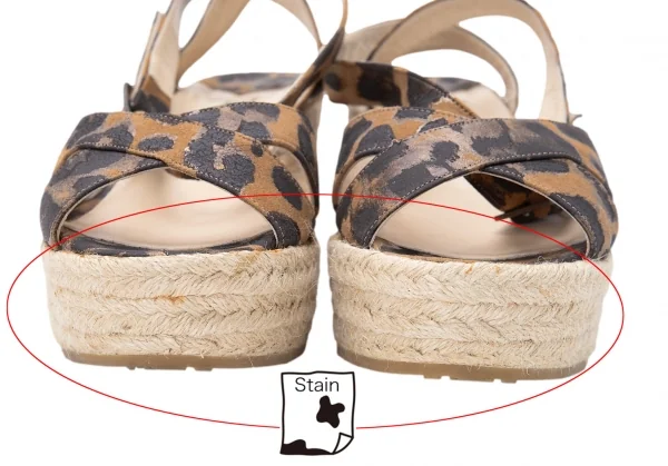 ジミーチュウJIMMY CHOO レオパードウェッジソールサンダル
