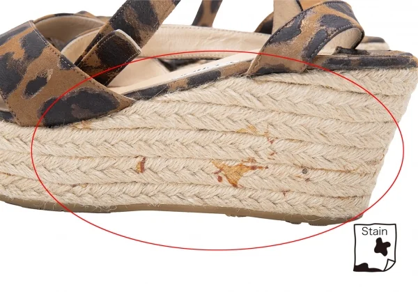 ジミーチュウJIMMY CHOO レオパードウェッジソールサンダル ブラウン黒37(24位) K-120500_007