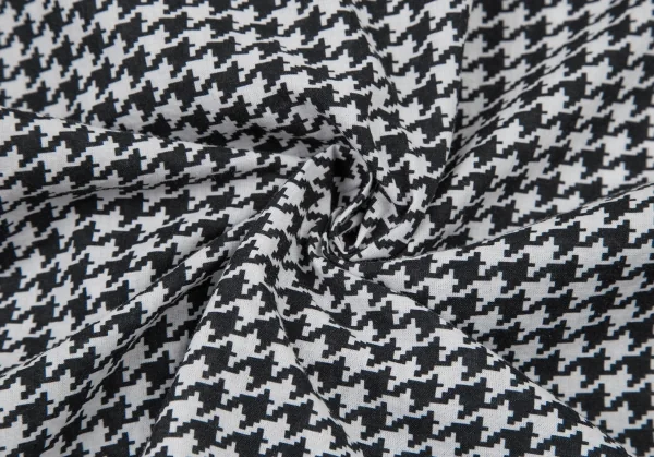 マックキュー アレキサンダーマックイーンMcQ Alexander McQUEEN 千鳥格子切替オープンカラーシャツ 白黒46 K-120532_014