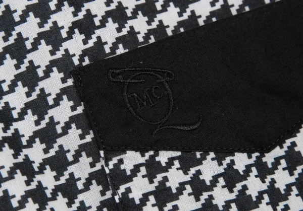 マックキュー アレキサンダーマックイーンMcQ Alexander McQUEEN 千鳥格子切替オープンカラーシャツ 白黒46 K-120532_007