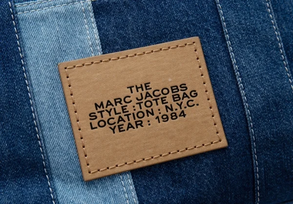 マークジェイコブスMARC JACOBS パッチワークデニムトートバッグ インディゴ K-120538_013