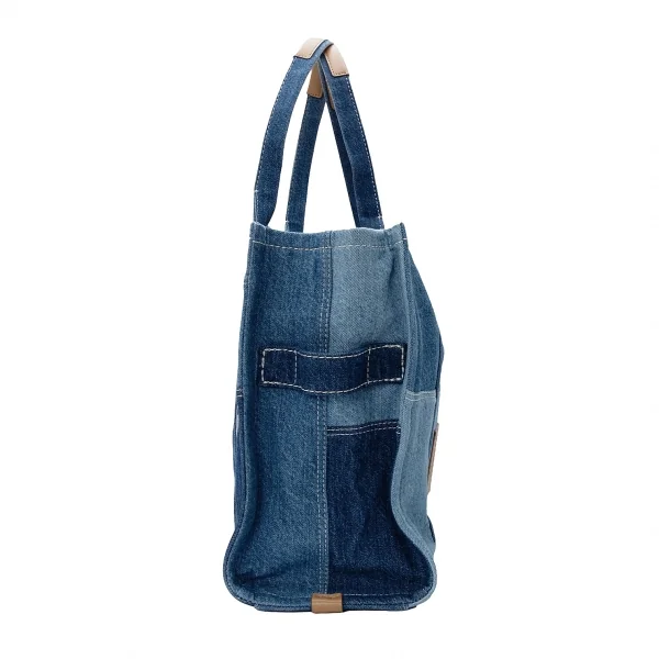マークジェイコブスMARC JACOBS パッチワークデニムトートバッグ インディゴ K-120538_003