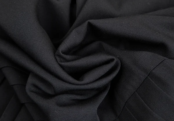 ヨウジヤマモト ファムYohji Yamamoto FEMME 裏メッシュウールギャバプリーツ切替キモノコート 黒S K-120541_013