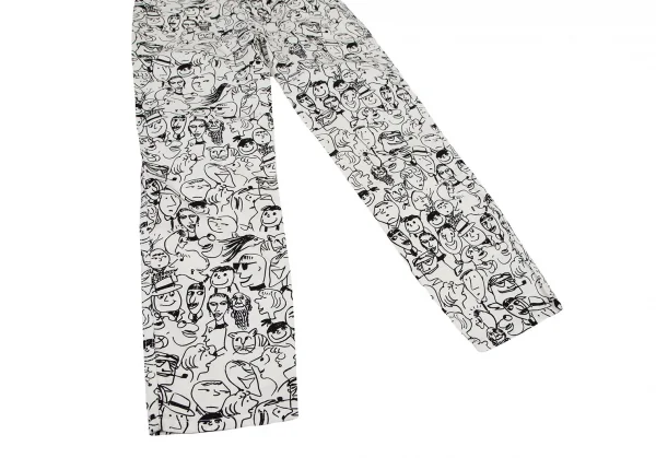 モスキーノ ジーンズMOSCHINO JEANS フェイスグラフィックテーパードパンツ 白黒26 K-120559_006