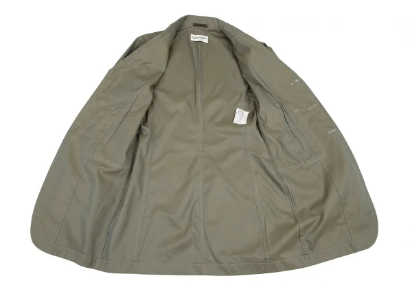 ローブドシャンブル コムデギャルソンrobe de chambre COMME des GARCONS 玉虫コットンポケットデザインロングジャケット 玉虫カーキS位 K-120628_011