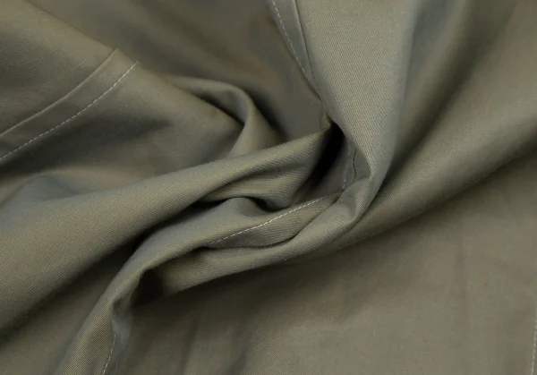 ローブドシャンブル コムデギャルソンrobe de chambre COMME des GARCONS 玉虫コットンポケットデザインロングジャケット 玉虫カーキS位 K-120628_014