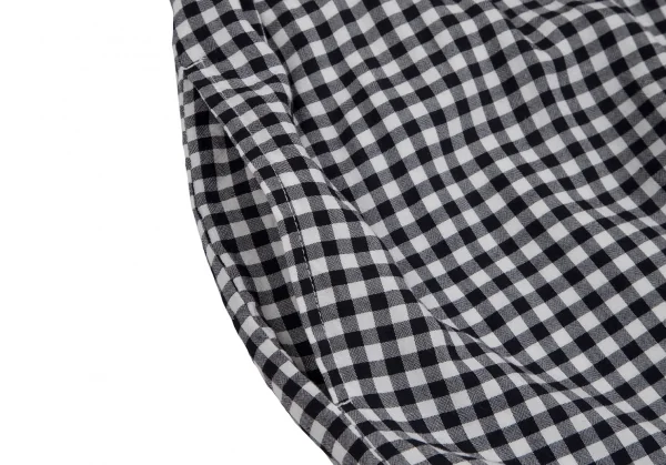 ローブドシャンブル コムデギャルソンrobe de chambre COMME des GARCONS ギンガムチェックレーヨンサルエルパンツ 白紺S位 K-120634_004