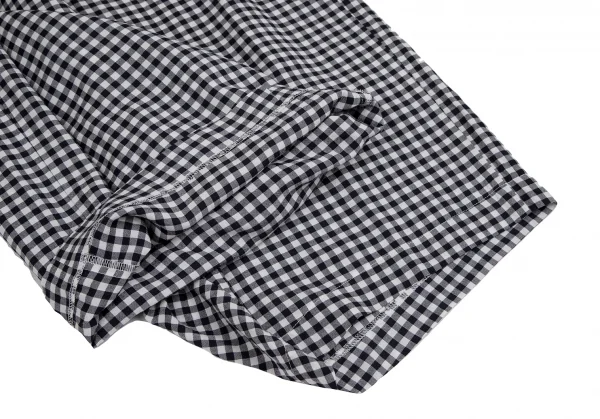 ローブドシャンブル コムデギャルソンrobe de chambre COMME des GARCONS ギンガムチェックレーヨンサルエルパンツ 白紺S位 K-120634_007
