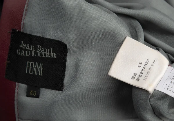 Jean-Paul GAULTIER FEMME Cow Leather Blouson K-120649_019