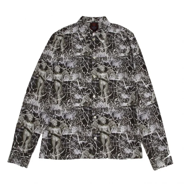Jean-Paul GAULTIER CLASSIQUE Printed Polyester Shirt Black 48 K-120710_001