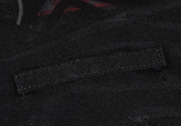 ジャンポールゴルチエ クラシックJean Paul GAULTIER CLASSIQUE オパール加工総柄シースルーレーヨンシャツ 黒48 K-120712_010