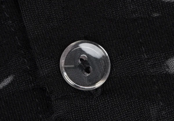 ジャンポールゴルチエ クラシックJean Paul GAULTIER CLASSIQUE オパール加工総柄シースルーレーヨンシャツ 黒48 K-120712_003