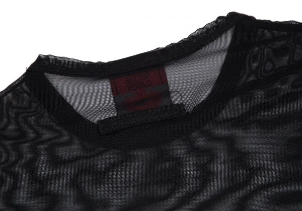 ジャンポールゴルチエ クラシックJean Paul GAULTIER CLASSIQUE ロゴプリントパワーネットTシャツ 黒40 K-120717_010