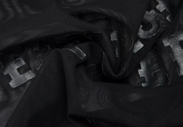 ジャンポールゴルチエ クラシックJean Paul GAULTIER CLASSIQUE ロゴプリントパワーネットTシャツ 黒40 K-120717_012