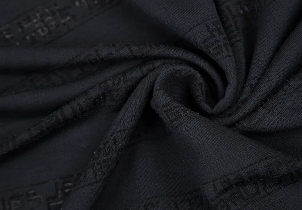 ジャンポールゴルチエ クラシックJean Paul GAULTIER CLASSIQUE 透かしロゴボーダーレーヨンTシャツ 濃紺48 K-120719_010