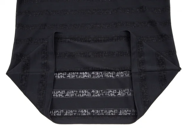 ジャンポールゴルチエ クラシックJean Paul GAULTIER CLASSIQUE 透かしロゴボーダーレーヨンTシャツ 濃紺48 K-120719_005