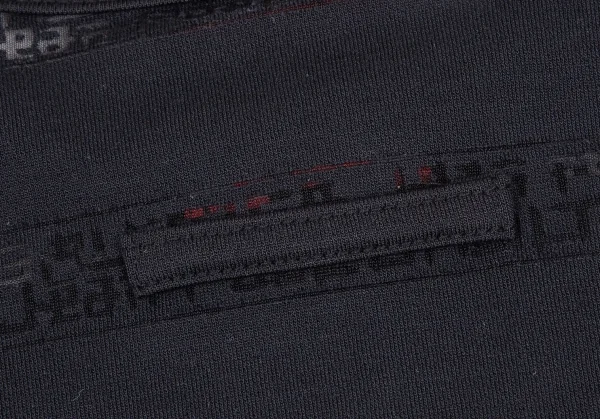 ジャンポールゴルチエ クラシックJean Paul GAULTIER CLASSIQUE 透かしロゴボーダーレーヨンTシャツ 濃紺48 K-120719_007