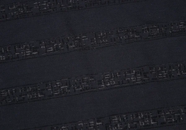 ジャンポールゴルチエ クラシックJean Paul GAULTIER CLASSIQUE 透かしロゴボーダーレーヨンTシャツ 濃紺48 K-120719_008