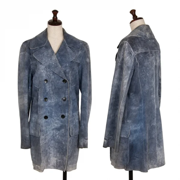 JPG by GAULTIER Dyed Lamb Leather Coat Sky blue 40 K-120720_001