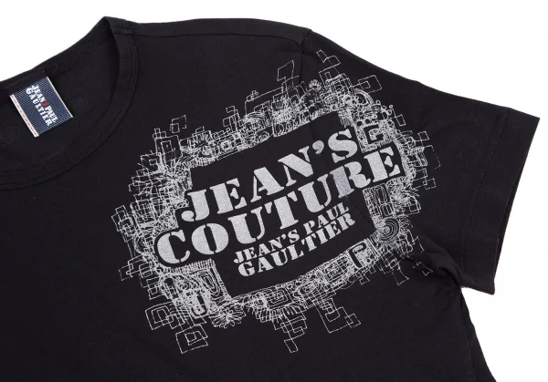 ジーンズポールゴルチエJean's Paul GAULTIER グリッタープリントTシャツ 濃紺M K-120728_004