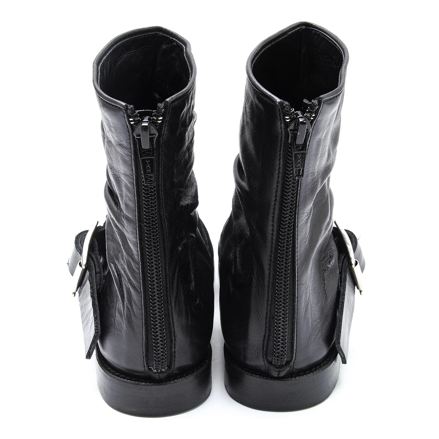 Y's ワイズ ブーツ 黒 -(23cm位) 2200125M0042 Y's x Dr. Martens 6 EYES BACK ZIP BOOTS 101 / CLASSIC CALF