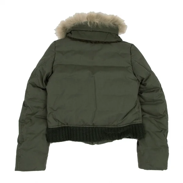 スナオクワハラsunaokuwahara ラクーンファーカラーダウンジャケット オリーブM K-120759_015